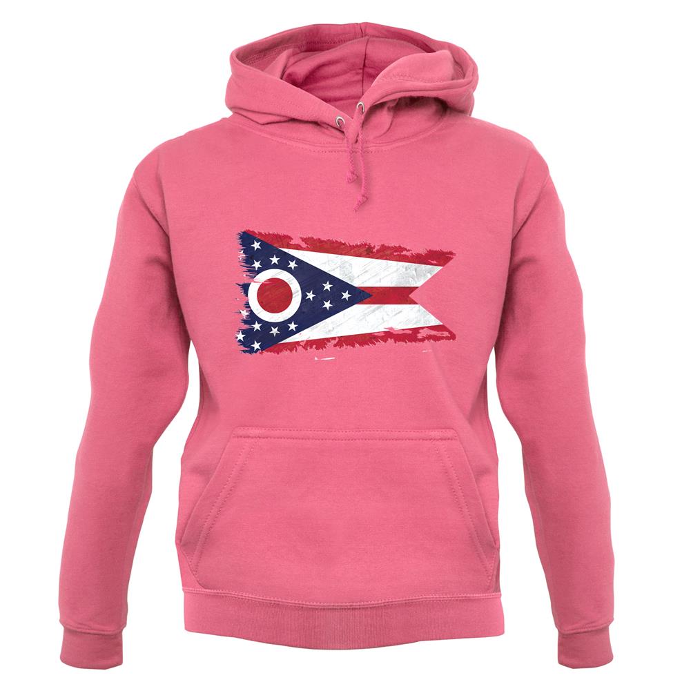 Ohio Grunge Style Flag unisex hoodie