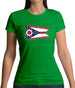 Ohio Grunge Style Flag Womens T-Shirt