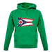Ohio Grunge Style Flag unisex hoodie