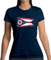 Ohio Grunge Style Flag Womens T-Shirt