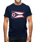 Ohio Grunge Style Flag Mens T-Shirt