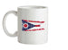 Ohio Grunge Style Flag Ceramic Mug