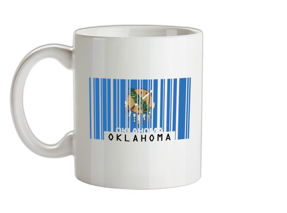 Oklahoma Barcode Style Flag Ceramic Mug