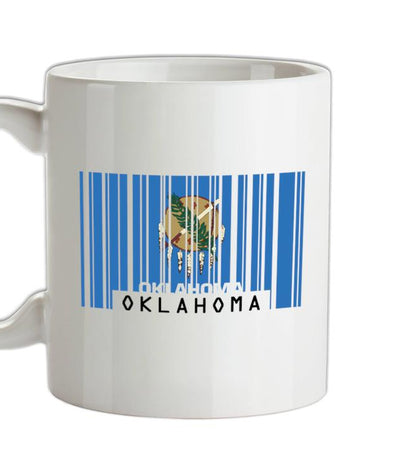 Oklahoma Barcode Style Flag Ceramic Mug