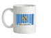 Oklahoma Barcode Style Flag Ceramic Mug