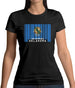 Oklahoma Barcode Style Flag Womens T-Shirt