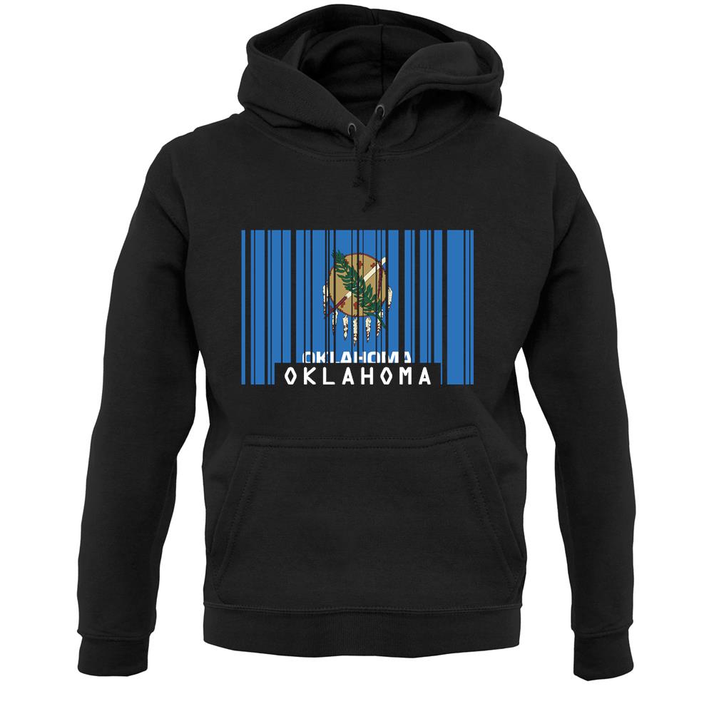 Oklahoma Barcode Style Flag Unisex Hoodie