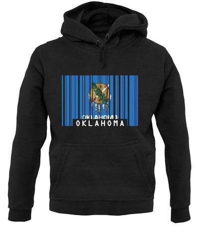 Oklahoma Barcode Style Flag unisex hoodie