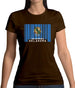 Oklahoma Barcode Style Flag Womens T-Shirt