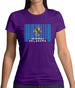 Oklahoma Barcode Style Flag Womens T-Shirt