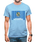 Oklahoma Barcode Style Flag Mens T-Shirt