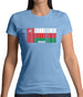 Oman Barcode Style Flag Womens T-Shirt