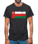 Oman Grunge Style Flag Mens T-Shirt