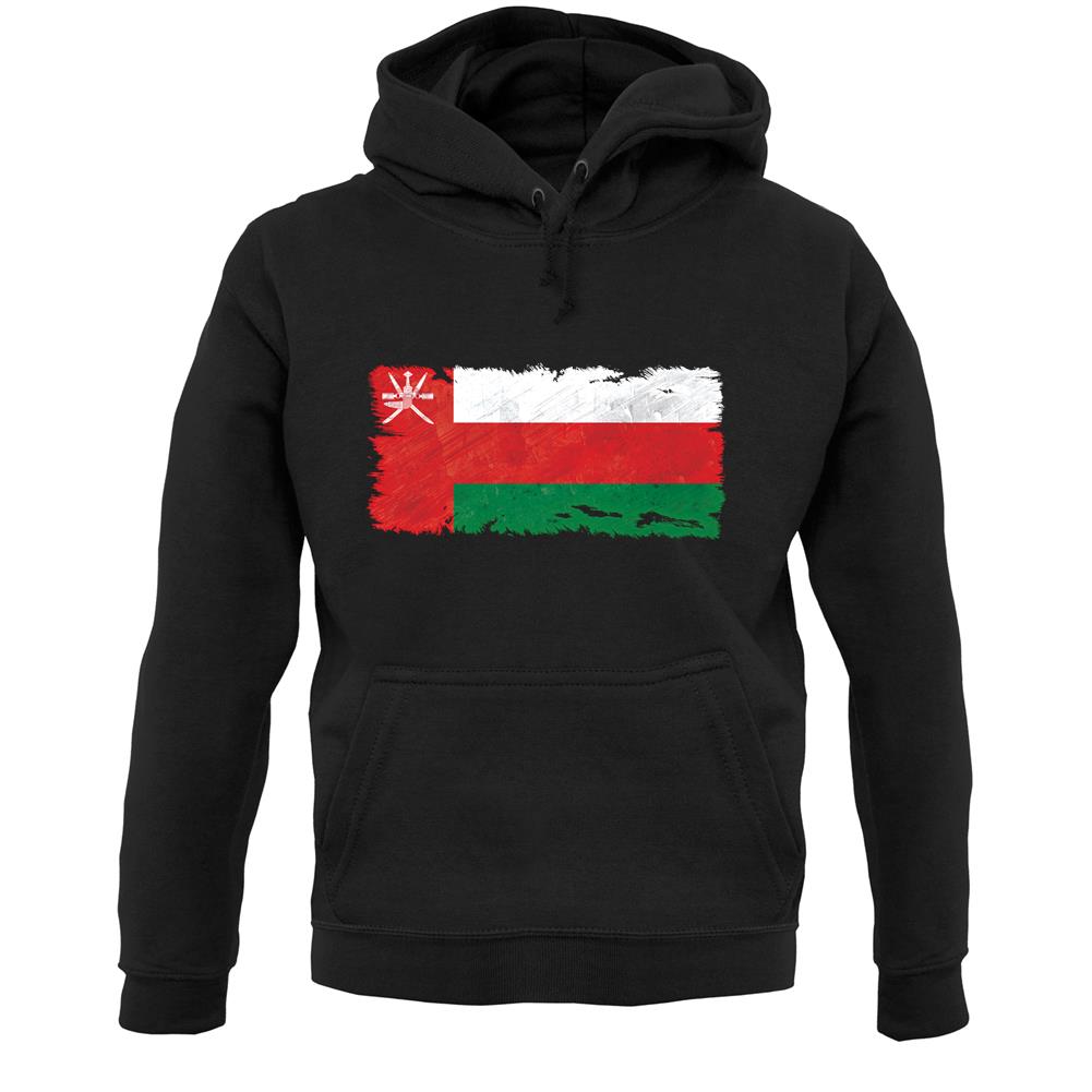 Oman Grunge Style Flag Unisex Hoodie