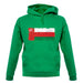 Oman Grunge Style Flag unisex hoodie