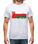 Oman Grunge Style Flag Mens T-Shirt