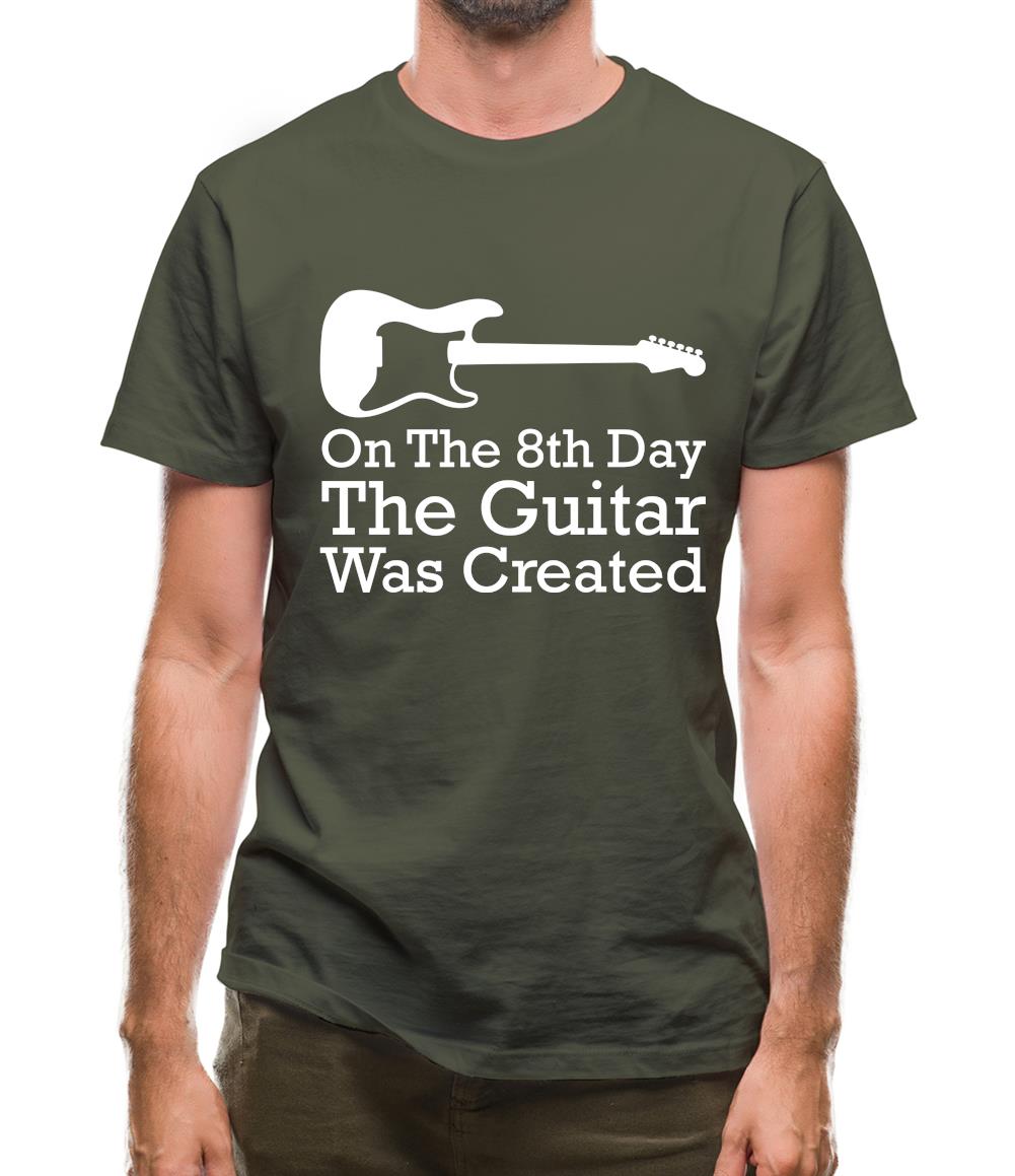 On The 8th Day Guitar Was Created Mens T-Shirt