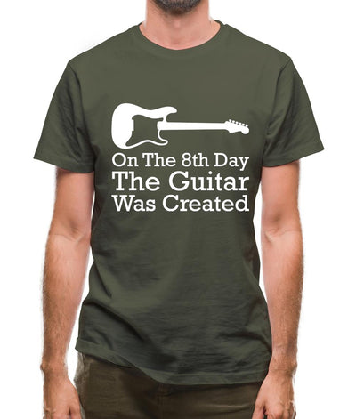 On The 8th Day Guitar Was Created Mens T-Shirt