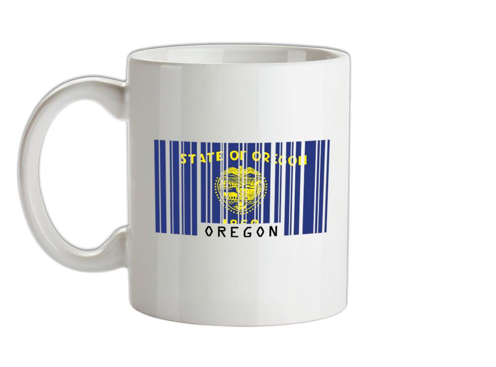 Oregon Barcode Style Flag Ceramic Mug