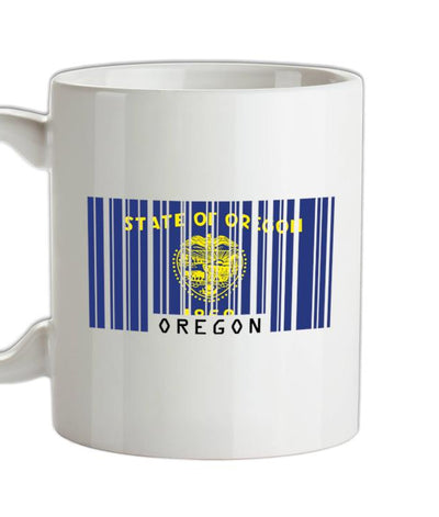 Oregon Barcode Style Flag Ceramic Mug