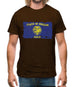 Oregon Grunge Style Flag Mens T-Shirt
