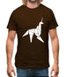 Origami Paper Unicorn Mens T-Shirt