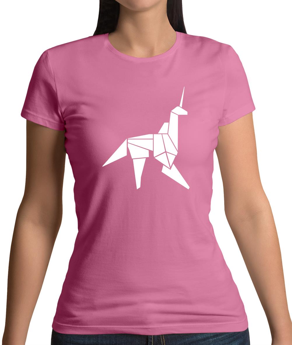 Origami Paper Unicorn Womens T-Shirt