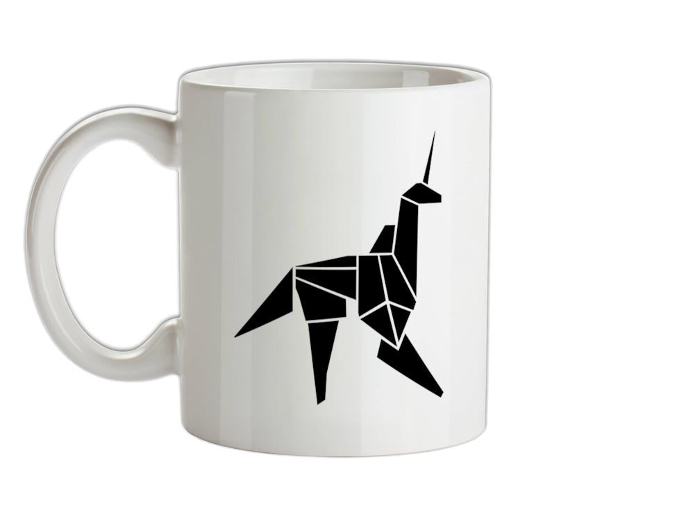 Origami Paper Unicorn Ceramic Mug