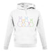 Bunny Family Outline unisex hoodie