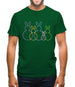 Bunny Family Outline Mens T-Shirt