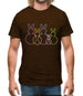 Bunny Family Outline Mens T-Shirt