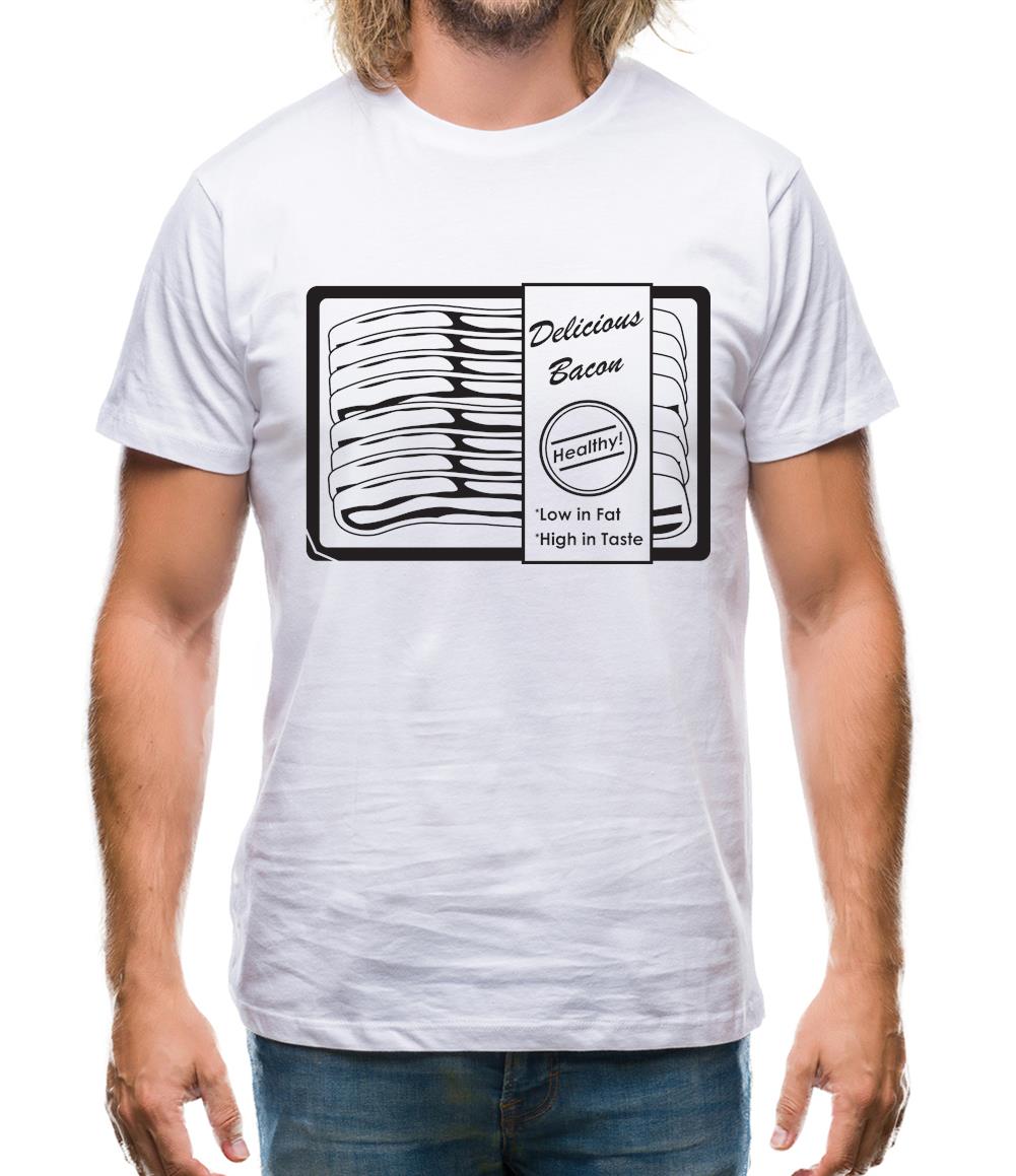 Delicious Bacon, Low In Fat - High In Taste Mens T-Shirt