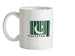 Pakistan Barcode Style Flag Ceramic Mug