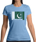 Pakistan Barcode Style Flag Womens T-Shirt