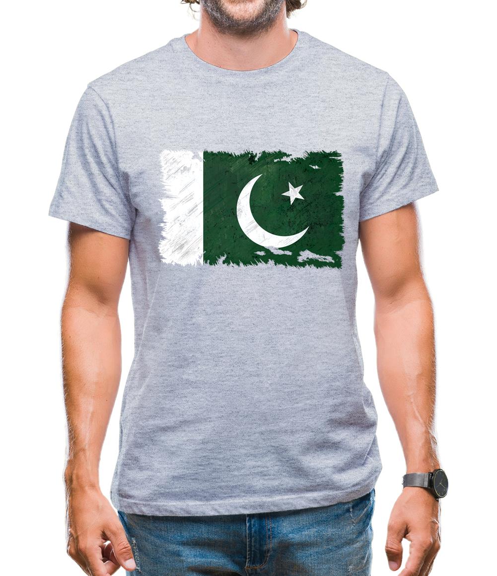 Pakistan Grunge Style Flag Mens T-Shirt