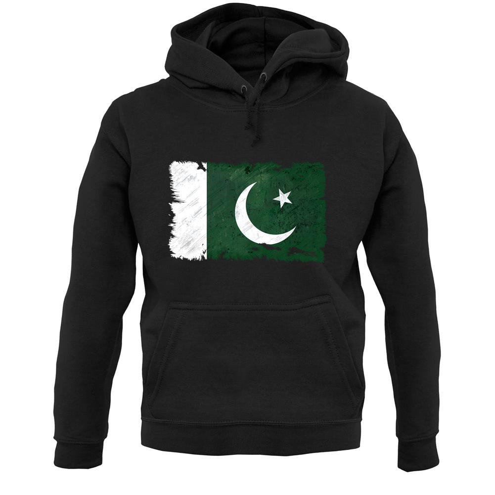 Pakistan Grunge Style Flag Unisex Hoodie