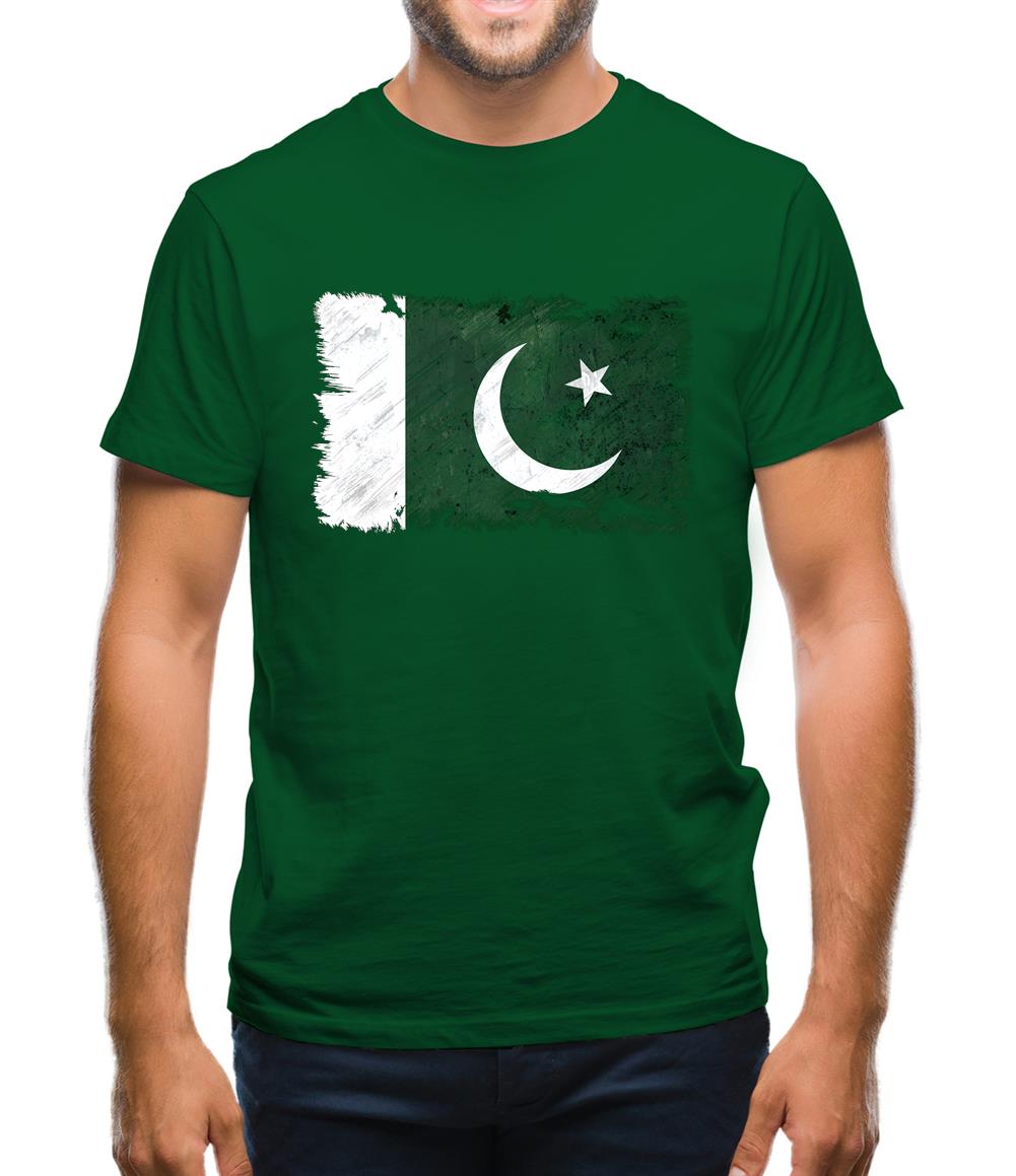 Pakistan Grunge Style Flag Mens T-Shirt