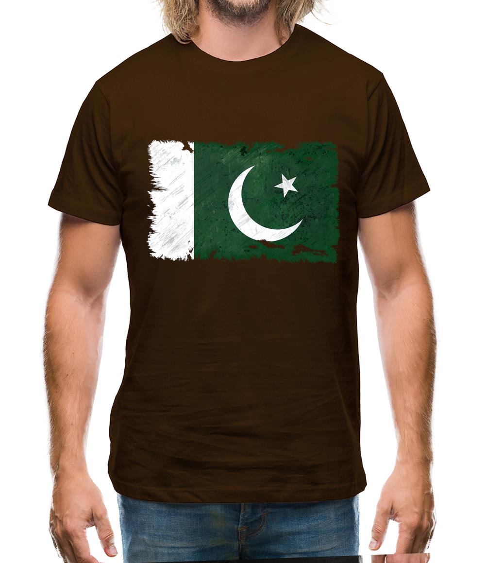 Pakistan Grunge Style Flag Mens T-Shirt