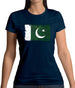 Pakistan Grunge Style Flag Womens T-Shirt