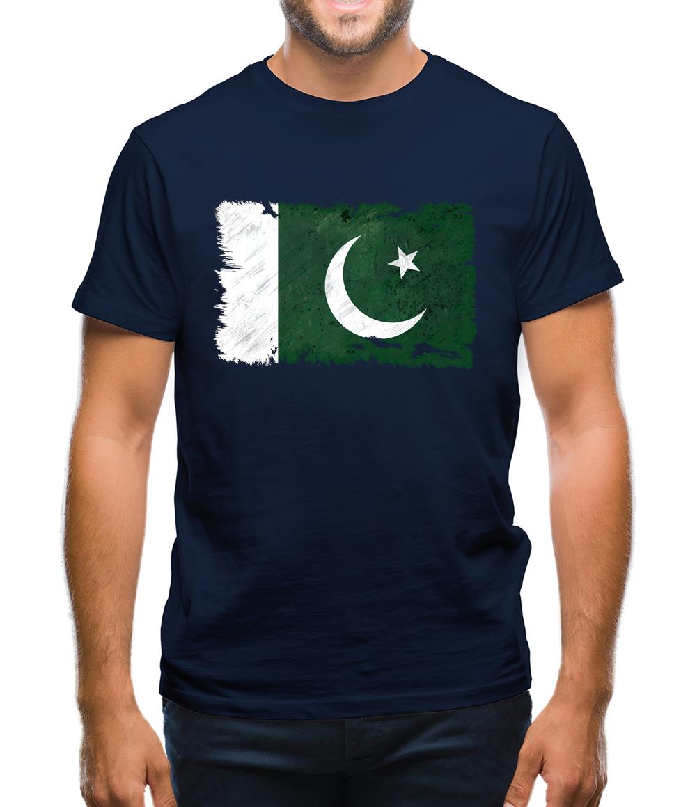 Pakistan Grunge Style Flag Mens T-Shirt