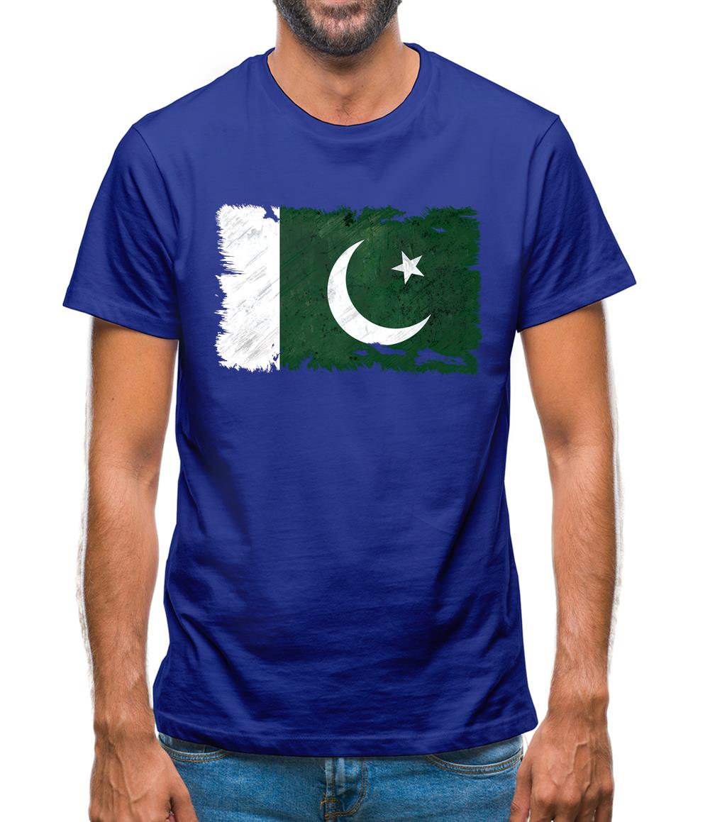 Pakistan Grunge Style Flag Mens T-Shirt