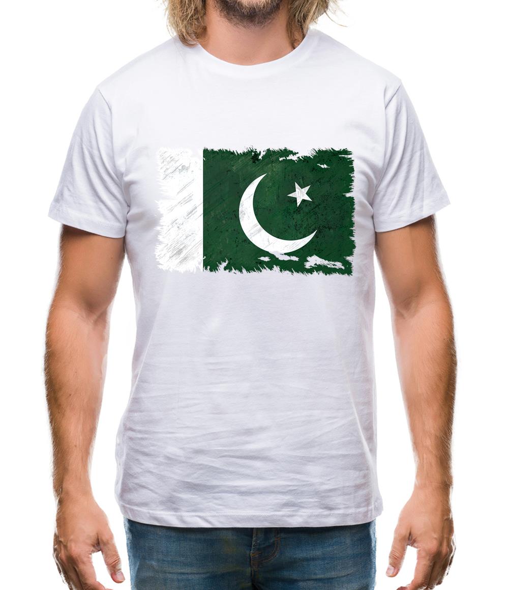 Pakistan Grunge Style Flag Mens T-Shirt