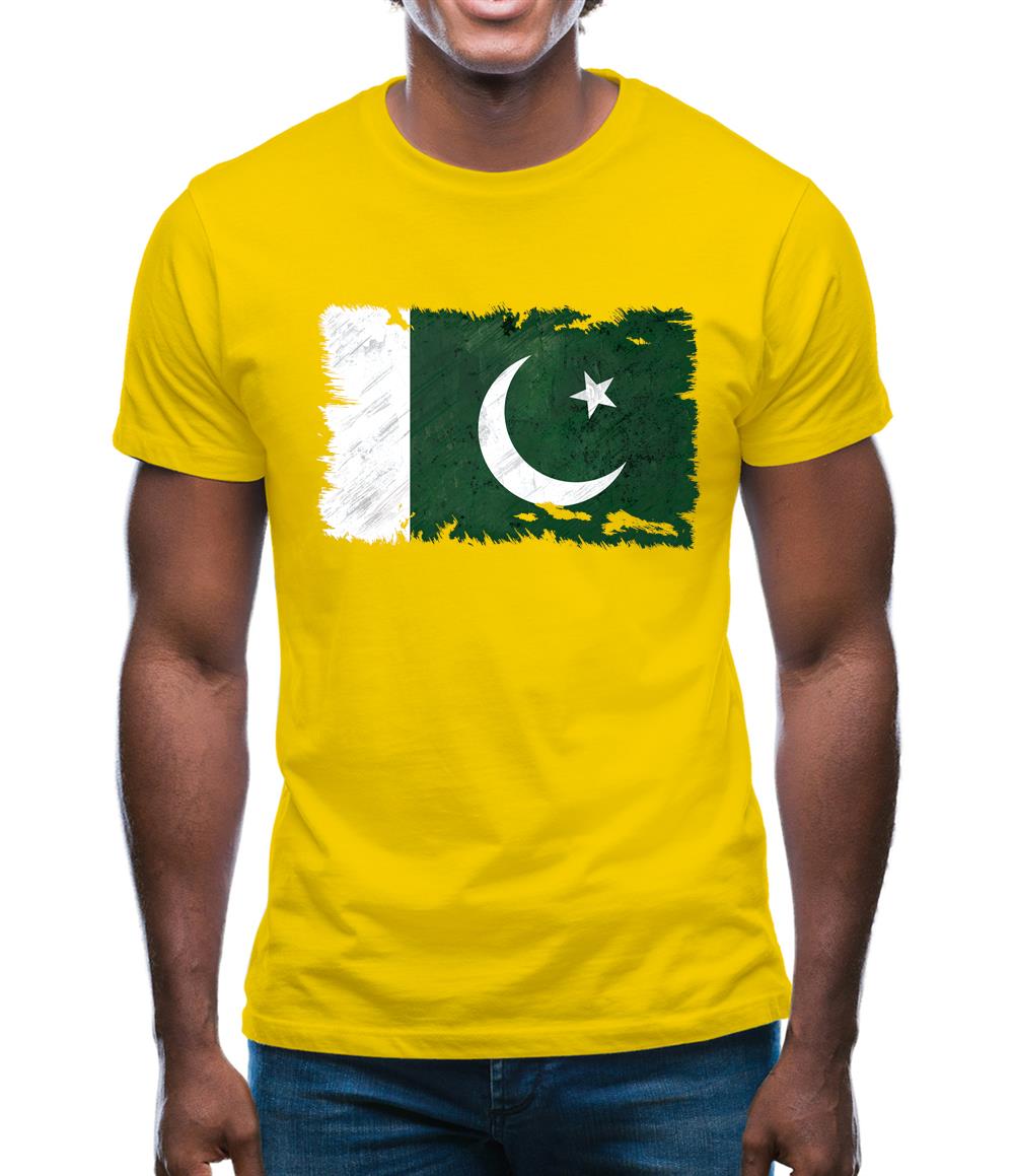 Pakistan Grunge Style Flag Mens T-Shirt