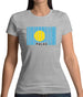 Palau Barcode Style Flag Womens T-Shirt