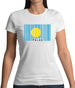 Palau Barcode Style Flag Womens T-Shirt