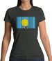 Palau Barcode Style Flag Womens T-Shirt