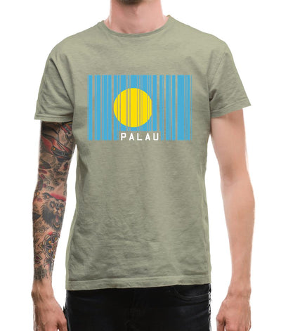 Palau Barcode Style Flag Mens T-Shirt