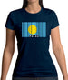 Palau Barcode Style Flag Womens T-Shirt