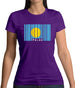 Palau Barcode Style Flag Womens T-Shirt