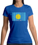 Palau Barcode Style Flag Womens T-Shirt